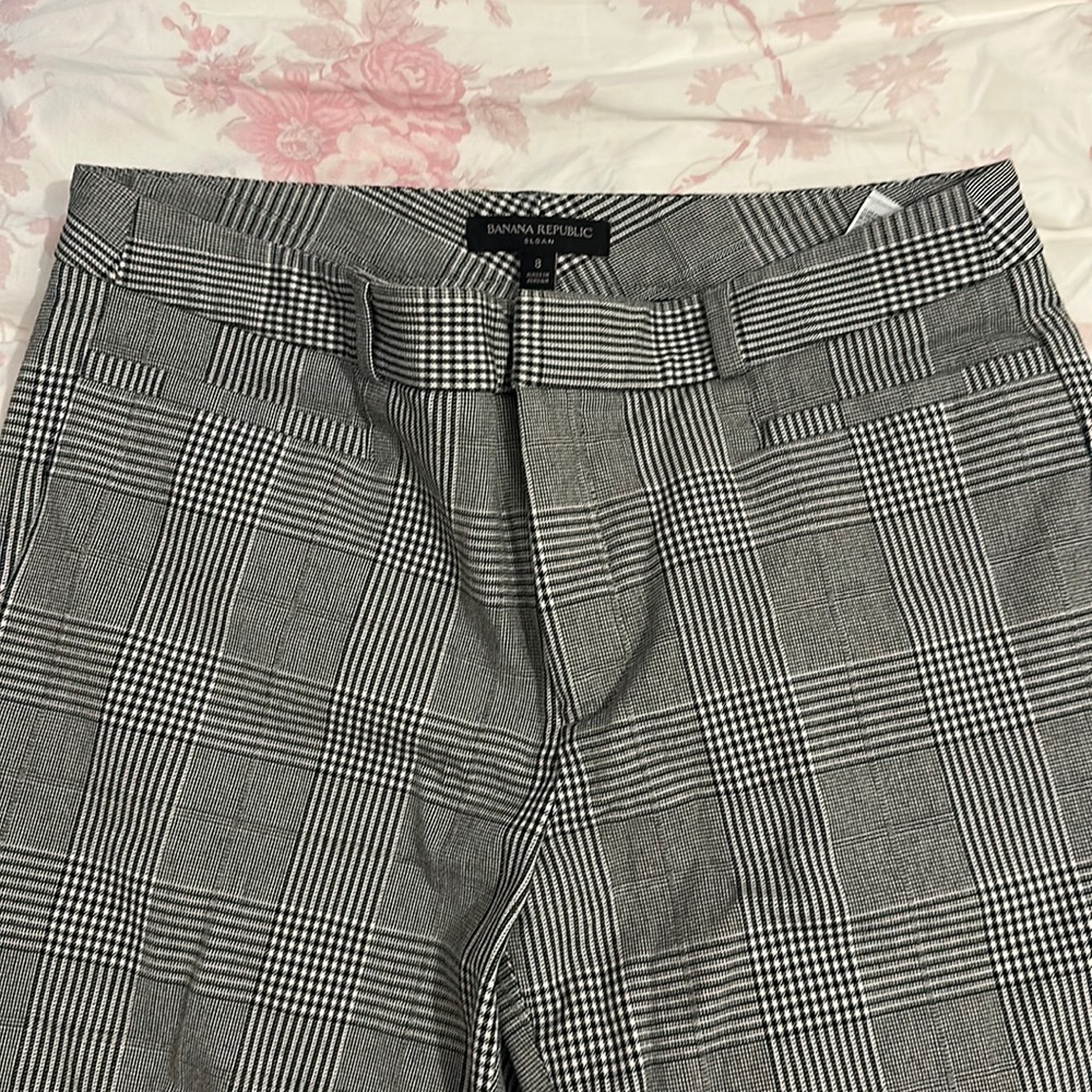 banana republic sloane pant plaid